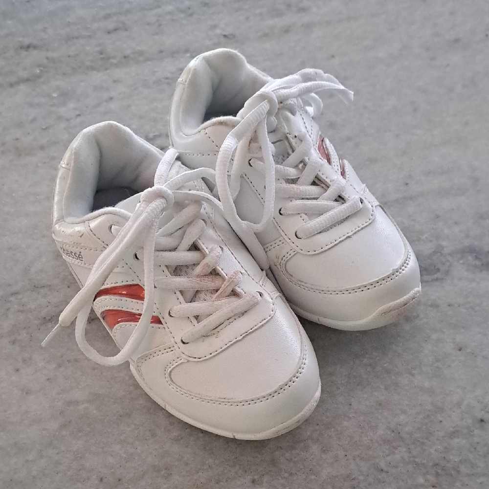 Kids White and Red Sneakers